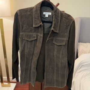 Come Water Creek Mixed Media Brown Jacket